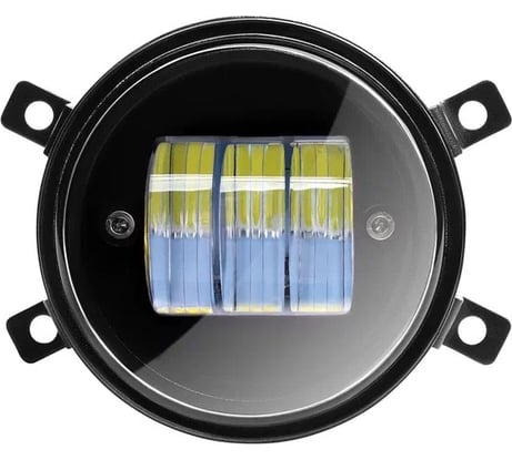 Противотуманные светодиодные автомобильные фары LEDZILLA универсальные 2 режима белый желтый 30Вт ДХО для авто, лед ПТФ, 2 шт 037-YW