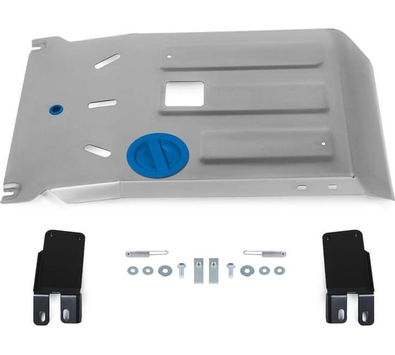 Защита картера + комплект крепежа Rival алюминий, Sollers Atlant 2022-, V - 1.9D, 2.7D 333.1601.1 1