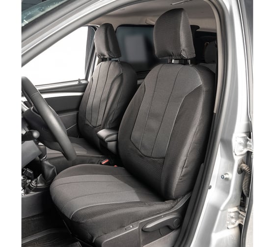 Чехлы сиденья SKYWAY NEXT для NISSAN TERRANO с 05.2017-н.в., Comfort, c 05.17 Жаккард 12 предм. Черный/Темно-серый левый руль S01306023