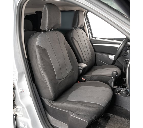 Чехлы сиденья SKYWAY NEXT для NISSAN TERRANO с 05.2017-н.в., Comfort, c 05.17 Жаккард 12 предм. Черный/Темно-серый левый руль S01306023
