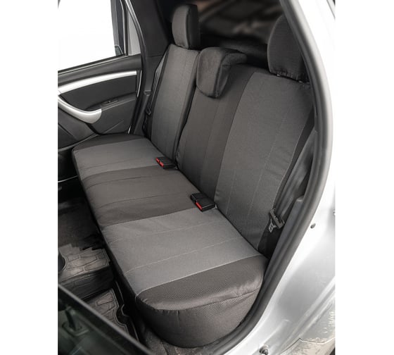 Чехлы сиденья SKYWAY NEXT для NISSAN TERRANO с 05.2017-н.в., Comfort, c 05.17 Жаккард 12 предм. Черный/Темно-серый левый руль S01306023