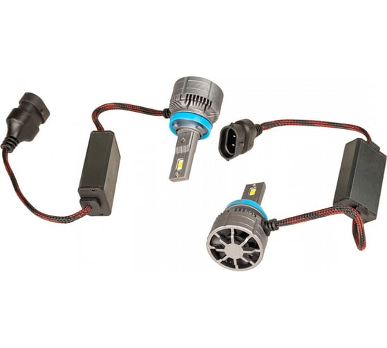 Автолампа-LED (аналог ксенона) SKYWAY H11(K40) 9-36V 40W 6000-6500K CSP3570 1-конт, белая, 2 шт., радиатор вентилятор охл. S08701034