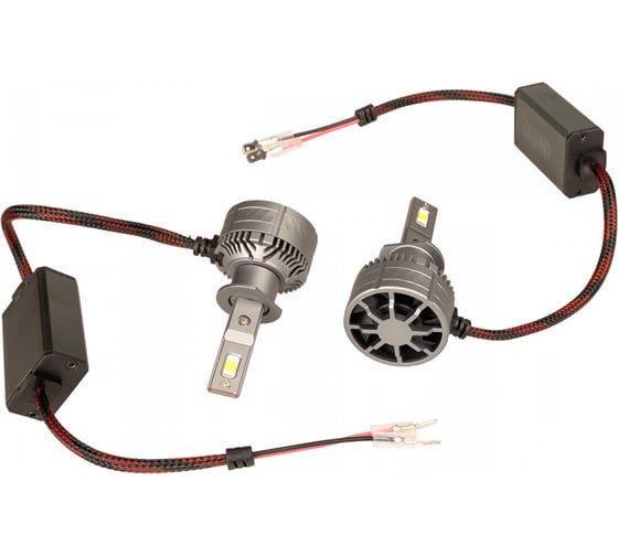 Автолампа-LED (аналог ксенона) SKYWAY H1(K40) 9-36V 40W 6000-6500K CSP3570 1-конт., белая 2 шт., радиатор вентилятор охл. S08701035