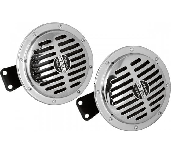 Звуковой дисковый сигнал SKYWAY SW 026 d=155 мм 12V 120dB металл, 2 шт S07601026