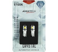 Светодиодная лампа Avantech 12V LED T10 W5W 5700K (резистор), комплект 2 шт. арт. ALB0104 162317