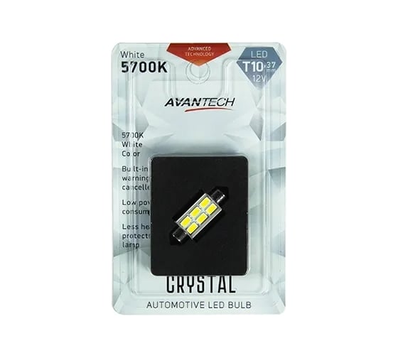 Светодиодная лампа Avantech 12V LED T10x37 5700K (резистор), 1 шт. арт. ALB0115 162328