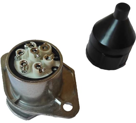 Разъём кабеля  Дали-Авто 24V N-Type розетка с крышкой металл DA-02834
