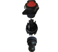 Разъём кабеля Дали-Авто ABS 5 полосный, розетка с крышкой, на винтах DA-02862