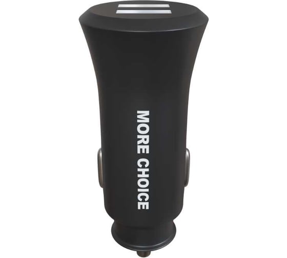 Автомобильное зарядное устройство More Choice 2USB, 2.4 A AC23 Black 1