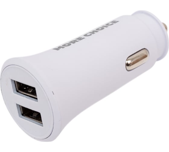 Автомобильное зарядное устройство More Choice 2USB 2.4A AC23 White