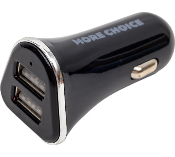 Автомобильное зарядное устройство More Choice 2USB 2.4A для Lightning 8-pin AC22i Black