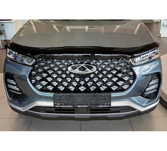 Дефлектор капота Chery Tiggo 7/7 Pro, 2020-, темный Sim NLD.SCRTIG72012