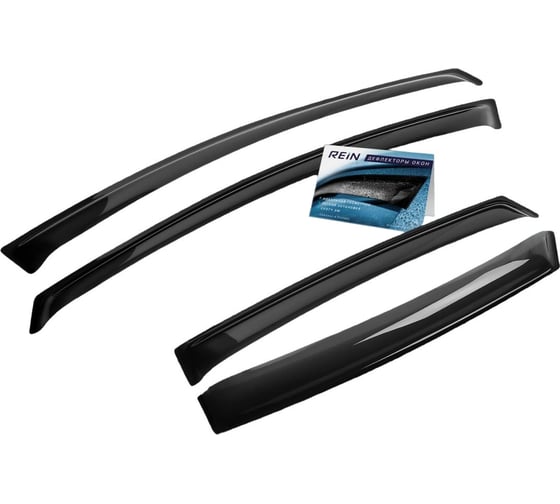 Дефлекторы окон накладные GEELY COOLRAY (SX11) 2019-, кроссовер, 4 шт, клейкая лента Rein REINWV1124 1
