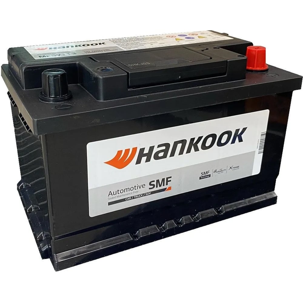 Автомобильный аккумулятор HANKOOK 6СТ-72.0 (57113) низкий HK57113 ...