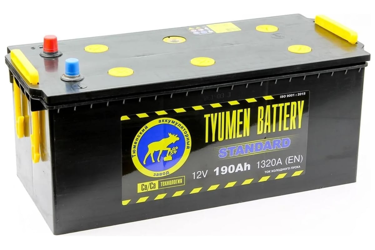 Аккумуляторная батарея TYUMEN BATTERY Тюмень standard 6ст -190 l евро.конус  TNS190(3.0)