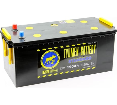 Аккумуляторная батарея TYUMEN BATTERY Тюмень standard 6ст -190 l евро.конус TNS190(3.0)