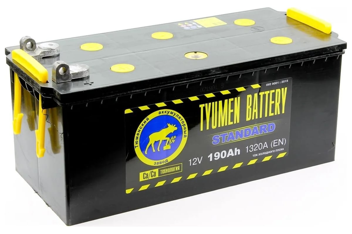 Аккумуляторная батарея TYUMEN BATTERY Тюмень standard 6ст -190 l росс.болт  TNS190(4.1) - выгодная цена, отзывы, характеристики, фото - купить в Москве  и РФ