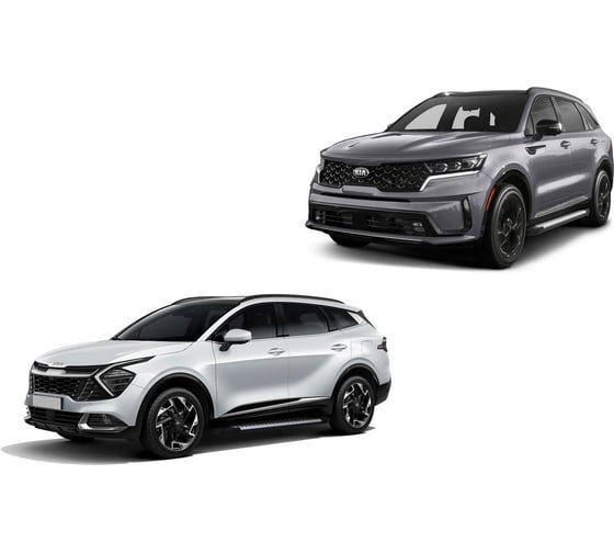 Пороги на авто Rival для kia sportage v/sorento iv/hyundai tucson iv/santa fe iv рест. D180AL.2313.2