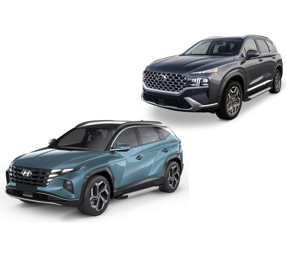 Пороги на авто Rival для kia sportage v/sorento iv/hyundai tucson iv/santa fe iv рест.. F180AL.2313.2