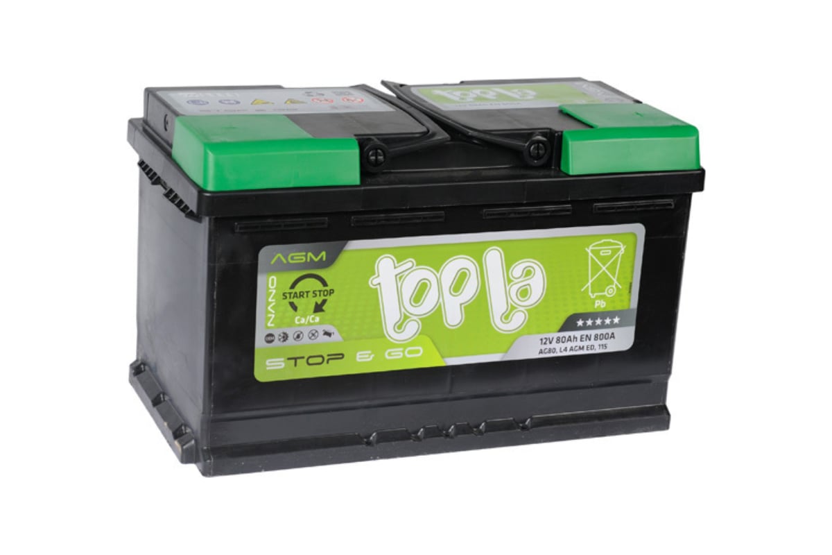 Аккумуляторная батарея TAB Topla agm stop-go 6ст-80.0 114080 - выгодная ...
