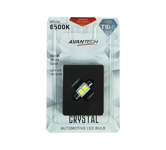 Светодиодная лампа Avantech 12V LED T10x31 6500K, 1 шт. арт. ALB0108 162321