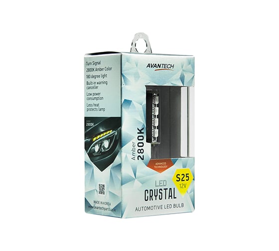 Светодиодная лампа Avantech 12V LED S25 BAY15D 2800K (оранж.+ резистор), 1 шт. арт. ALB0119 162332