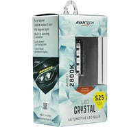 Светодиодная лампа Avantech 12V LED S25 BAU15s 2800K (оранж.+ резистор), 1 шт. арт. ALB0118 162331