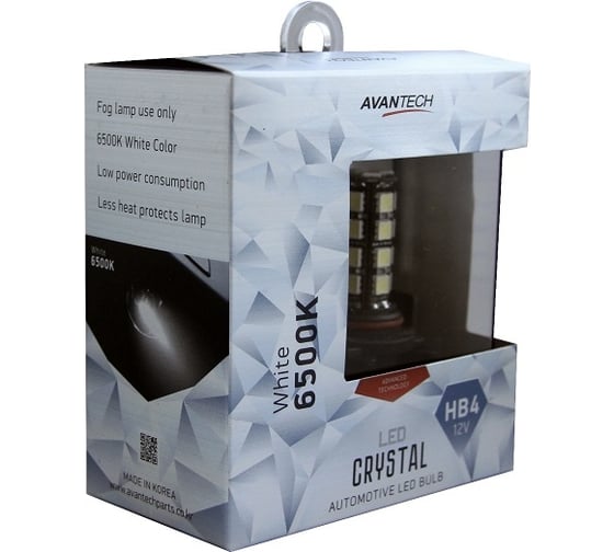Светодиодная лампа Avantech HB4 LED 12V 4,7W 6500K, комплект 2 шт. арт. ALB0127 162340