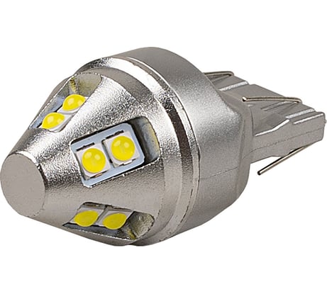 Автолампа SKYWAY диод t20 (w21/5w), 12-24 В, 10 smd диода, 2-конт биполяр., белая, противотум., стопы, зад. S08202096