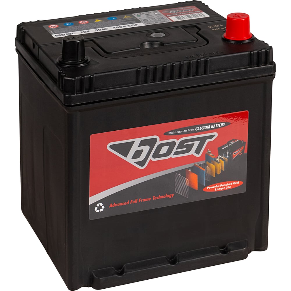 Аккумулятор BOST 50D20L 50R 480 A, 200x172x220 мм 451141 - выгодная ...