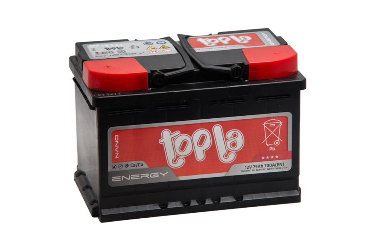 Topla 108375 Аккумулятор Topla Energy 75 А/Ч Прямая L+ 278x175x190 En700 А