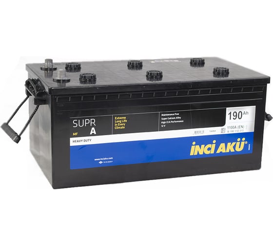 Аккумулятор INCI AKU Supr A HD 190 euro 1100A 513x223x223 (без борта) 462585