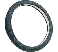 Оплетка A2DM XL размер, экокожа, спонж, аквамарин, белый ромб 107813