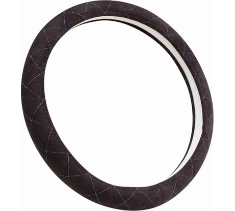 Оплетка A2DM М размер, алькантара, спонж, черный, синий ромб 107750