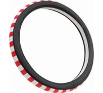 Оплетка A2DM М размер, комб. экокожа, бело-красная полоска, черный 107752