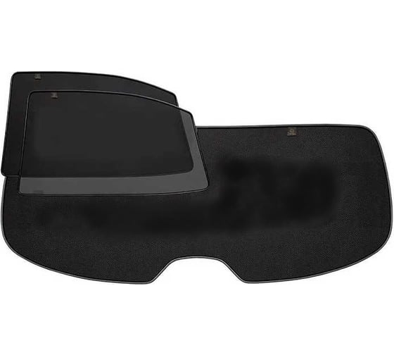 Автошторки Trokot комплект на заднюю полусферу из 3 экранов FORD F-150 12 Raptor 2008-2014 Полуторная кабина ЗВ со сдвижной форточкой TR2068-09 1