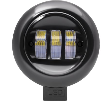 Противотуманная фара светодиодная автомобильная LEDZILLA круглая с СТГ, 30Вт 10-30В, балка дальнего света, ПТФ, для авто, противотуманки, 1 шт G0017