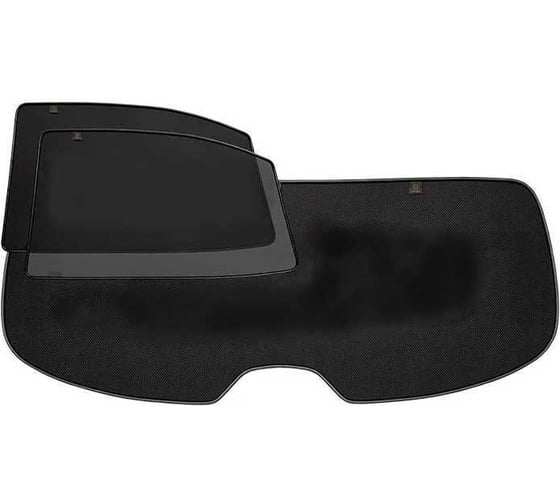 Автошторки Trokot комплект на заднюю полусферу из 3 экранов Honda Inspire 3/Saber2 UA4, UA5 1998-2003 Праворульная ЗВ с вырезом под датчик TR2082-09