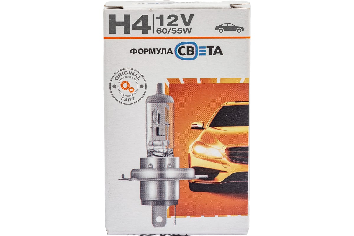 Автомобильная лампа Формула Света галогенная, H4 12V 60/55W, P43t  LHI04126055FSP1 - выгодная цена, отзывы, характеристики, фото - купить в  Москве и РФ