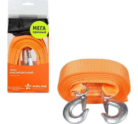 Буксировочный трос с сумкой (VIP, лента, 5 т, 5 м) Airline ATR-P-5