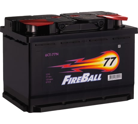 Аккумулятор FIRE BALL 6ст 77 N, 670 А CCA, 577111020