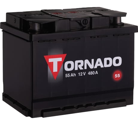 Аккумулятор TORNADO 6ст 55 NR, 480 А CCA, 555108080