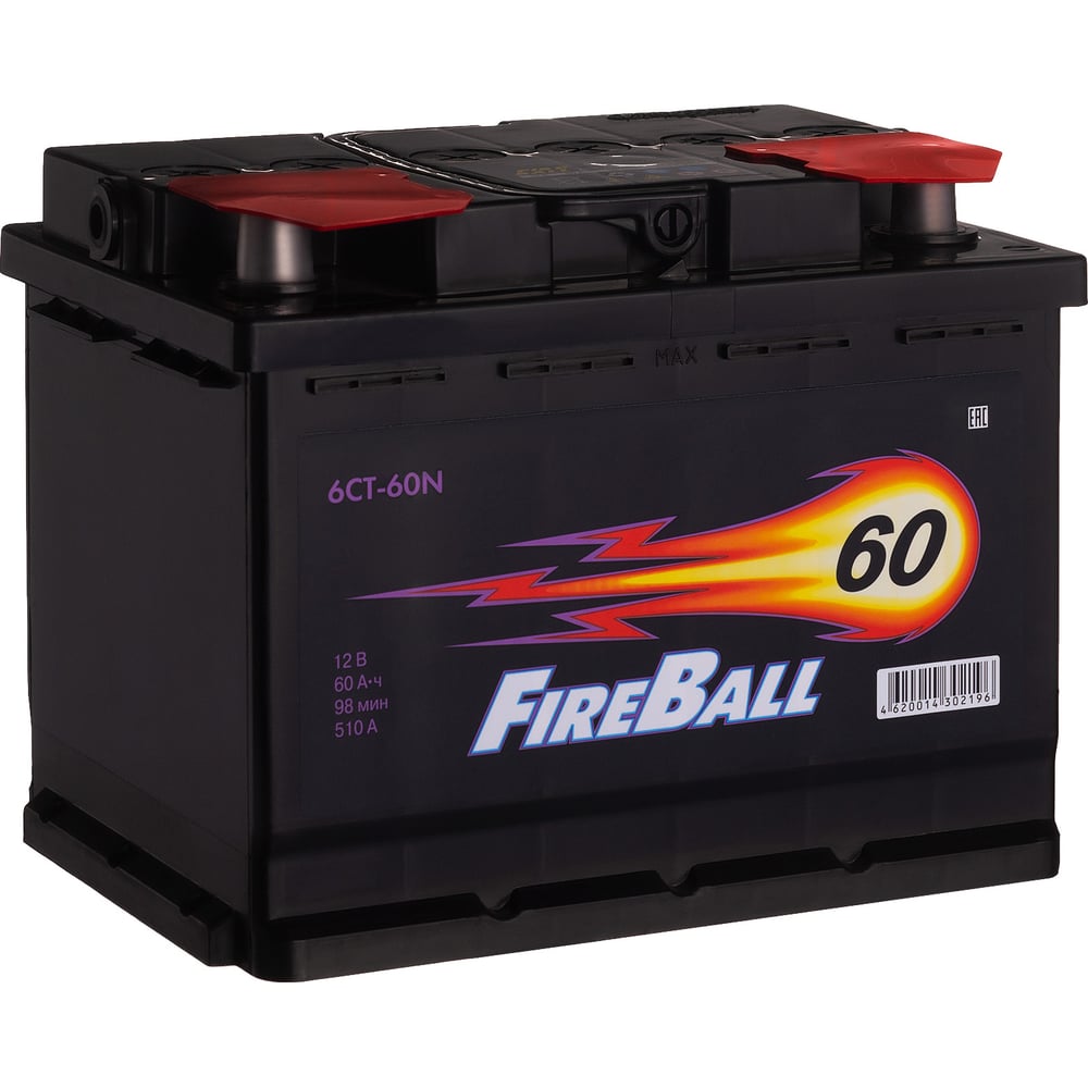 Аккумулятор FIRE BALL 6ст 60 N, 510 А CCA, 560107020 - выгодная цена,  отзывы, характеристики, фото - купить в Москве и РФ