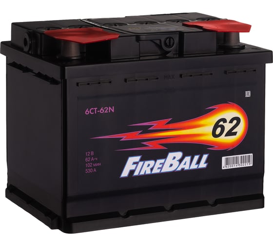 Аккумулятор FIRE BALL 6ст 62 N, 530 А CCA, 562107020 1