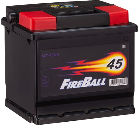 Аккумулятор FIRE BALL 6ст 45 NR, 410 А CCA, 545104020