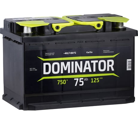 Аккумулятор DOMINATOR 6 СТ 75 Ач 1 L, 750 А ССА, 575111060