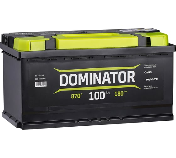 Аккумулятор DOMINATOR 6 СТ 100 Ач 1 L, 870 А ССА, 600119060 1