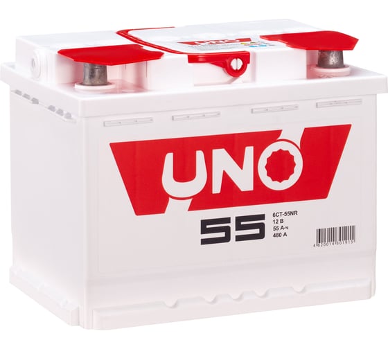 Аккумулятор UNO 6ст 55 NR, 480 А CCA, 555108010