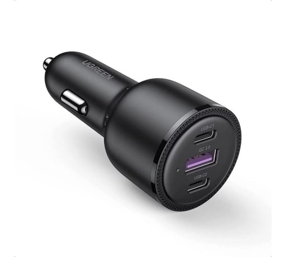 Автомобильное зарядное устройство Ugreen 2xUSB C PD+USB A 69 Вт 20467 1