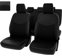 Чехлы PSV Оригинал для Kia Ceed I 2006-2012 г РОМБ, отстрочка черная, черная экокожа/черная алькантара 135264